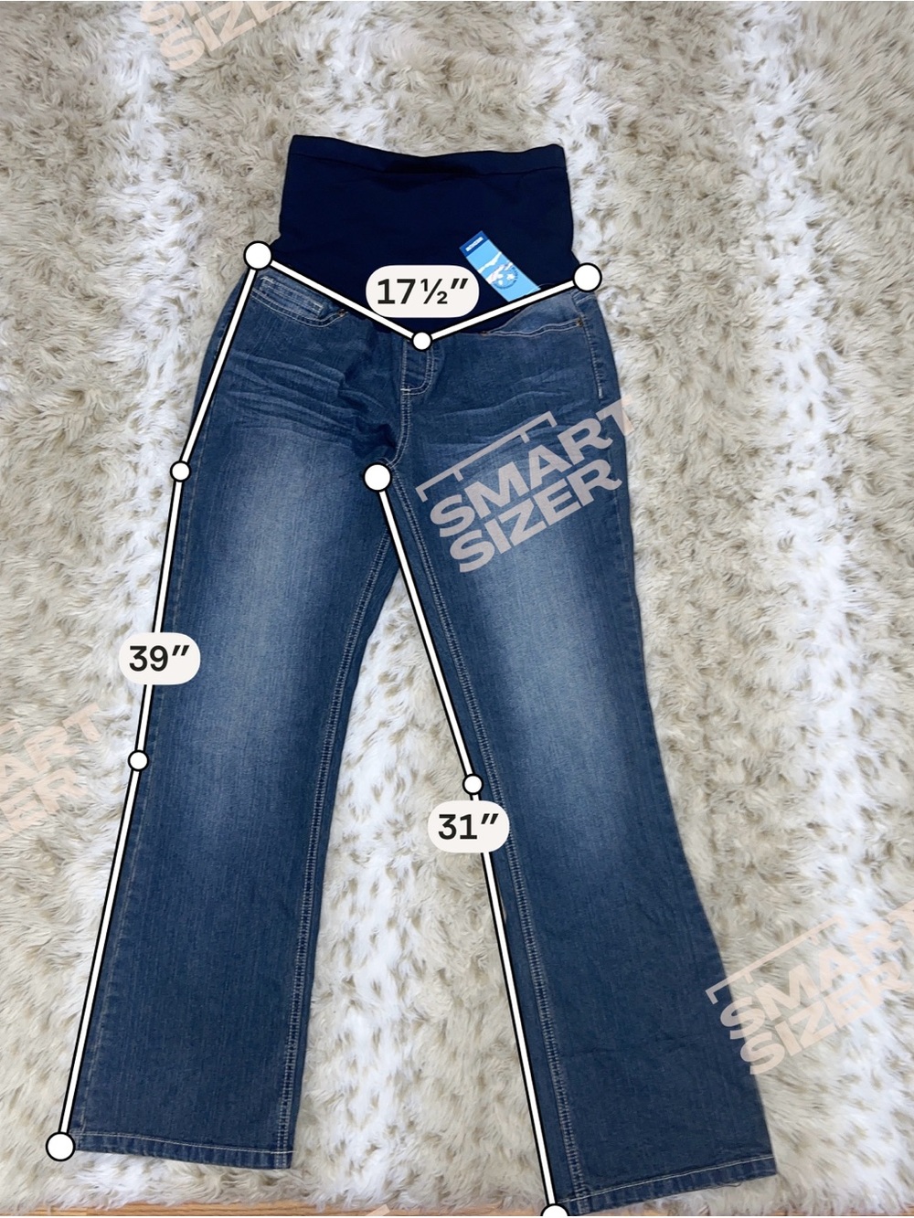 Planet Motherhood Dark Blue Maternity Wide Leg Jeans with Navy Overband